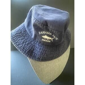 Vintage Panama Jack Bucket Hat Adult Small Blue Beach Fishing Outdoors Travel